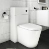 500mm White Back to Wall Unit with Smart Bidet Toilet Round and Cistern - Sion