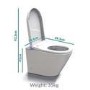500m Blue Back to Wall Unit with Smart Bidet Toilet Round and Cistern - Sion
