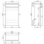 500m Concrete Effect Back to Wall Unit with Smart Bidet Toilet Round and Cistern - Sion 