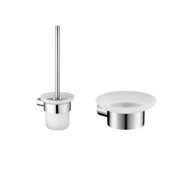 Chrome 2 Piece Bathroom Accessory Set - Brooke