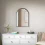 Arched Black Wall Mirror - 50 x 75mm - Empire