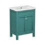 600mm Green Freestanding Vanity Unit with Basin - Avebury