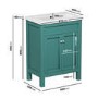 600mm Green Freestanding Vanity Unit with Basin - Avebury