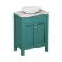 600mm Green Freestanding Countertop Vanity Unit with Basin - Avebury