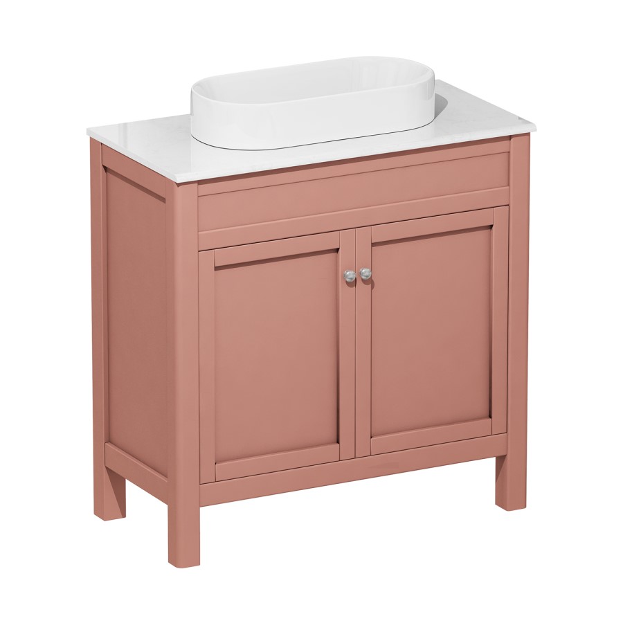 800mm Pink Freestanding Countertop Vanity Unit with Basin - Avebury
