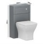 500mm Grey Back to Wall Unit with Square Toilet - Avebury
