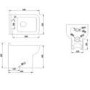 500mm Green Back to Wall Unit with Modern Toilet - Avebury