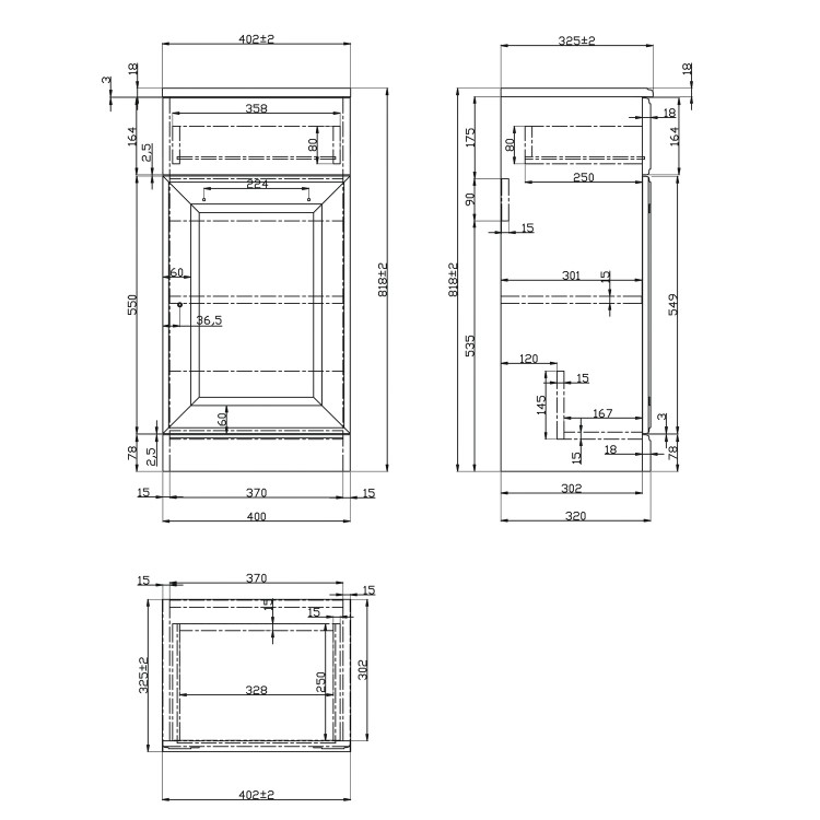 1600mm White Toilet and Sink Unit with Traditional Toilet and Storage Unit - Westbury