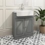 Grade A2 - 670mm Light Grey Freestanding Vanity Unit with Basin - Westbury