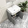 Grade A2 - 670mm Light Grey Freestanding Vanity Unit with Basin - Westbury