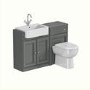 1200mm Dark Grey Toilet and Sink Unit with Traditional Toilet - Westbury