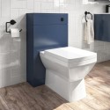 BUN/BeBa_27061/89781 500mm Blue Back to Wall Toilet Unit and black fittings - Ashford