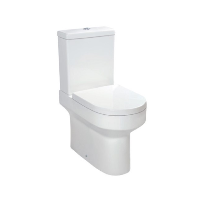 Grade A1 - Close Coupled Rimless Toilet with Soft Close Seat - Pendle