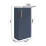 Grade A1 - 400mm Blue Cloakroom Vanity Unit with Basin and Brass Handle - Ashford