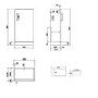 ONLY OPENED - 400mm Blue Cloakroom Freestanding Vanity Unit with Basin and Black Handle - Ashford