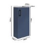 ONLY OPENED - 400mm Blue Cloakroom Freestanding Vanity Unit with Basin and Black Handle - Ashford