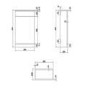 1100mm Grey Toilet and Sink Drawer Unit with Round Toilet and Chrome fittings  - Ashford
