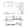 1000 x 760mm Rectangular Sliding Shower Enclosure- Frameless
