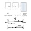 1200 x 800mm Rectangular Sliding Shower Enclosure - Frameless
