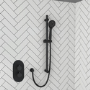 Black Single Outlet Thermostatic Mixer Shower with Hand Shower - Arissa