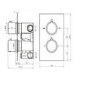 Arissa Matt Black Dual Control Round Concealed Valve - 2 Outlet