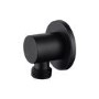 Black Dual Outlet Ceiling Mounted Thermostatic Mixer Shower with Hand Shower - Arissa