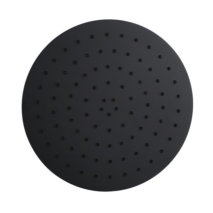 Black Concealed Shower Mixer with Triple Control & Round Wall Mounted Head and Handset - Arissa
