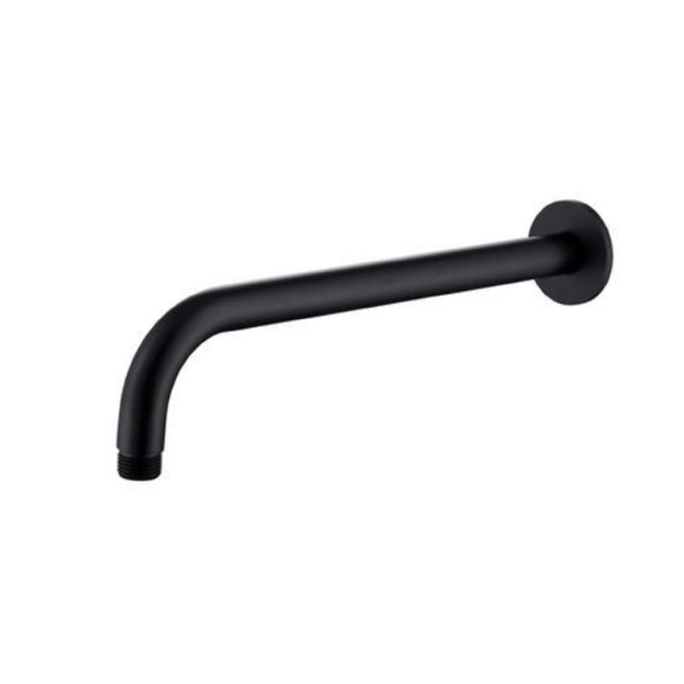 Black Concealed Shower Mixer with Triple Control & Round Wall Mounted Head and Handset - Arissa