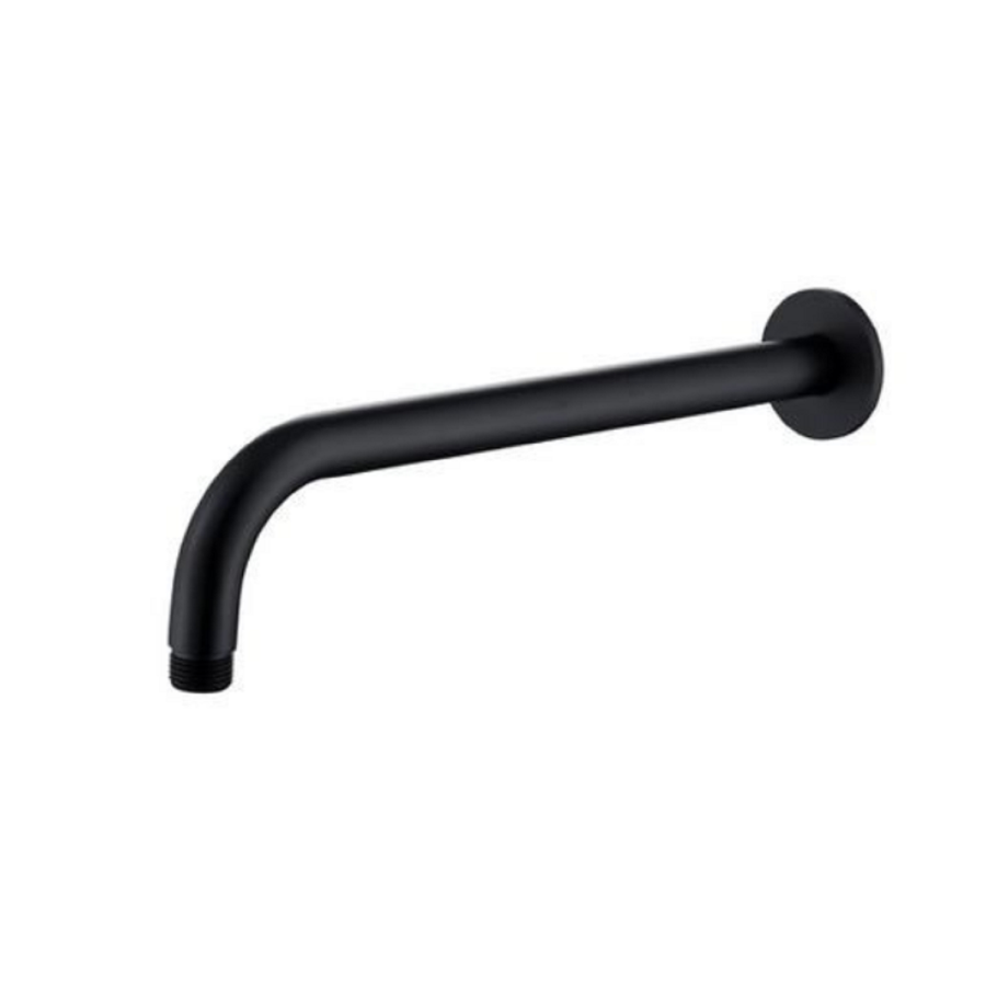 Black Concealed Shower Mixer with Triple Control & Round Wall Mounted Head and Handset - Arissa