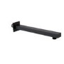 Grade A1 - Black 250mm Slim Square Shower Head and Wall Arm - Zana