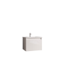 600mm White Wall Hung Vanity Unit with Basin - Toledo