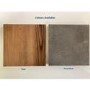 Grade A1 - 600mm Wood Effect Wall Hung Countertop Vanity Unit with Mirror and Basin - Nerja