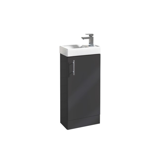 400mm Anthracite Freestanding Vanity Unit with Basin - Cranbrook