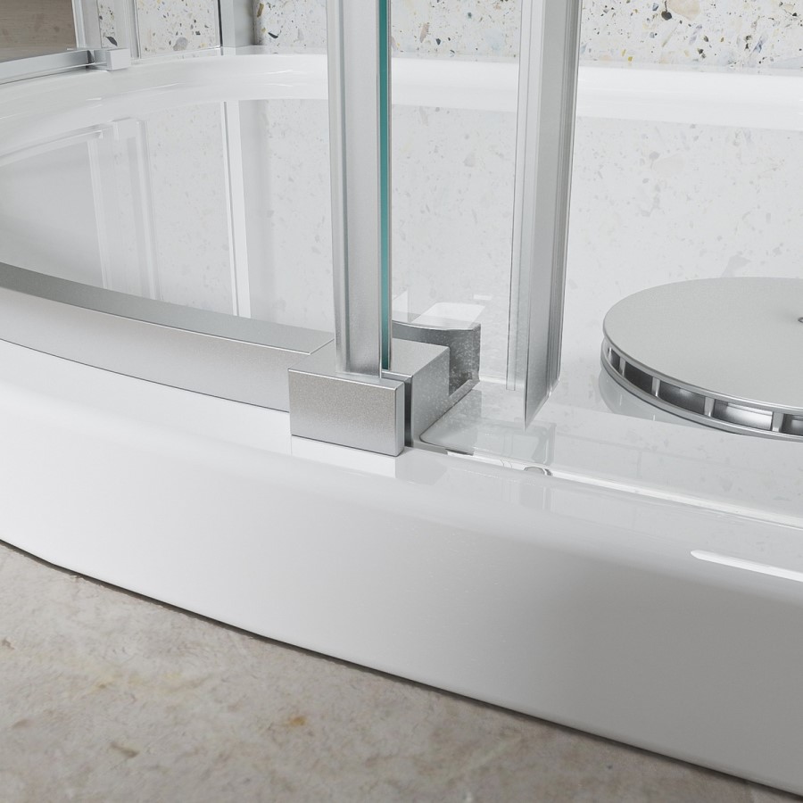 800mm Frameless Quadrant Shower Enclosure - Aquila