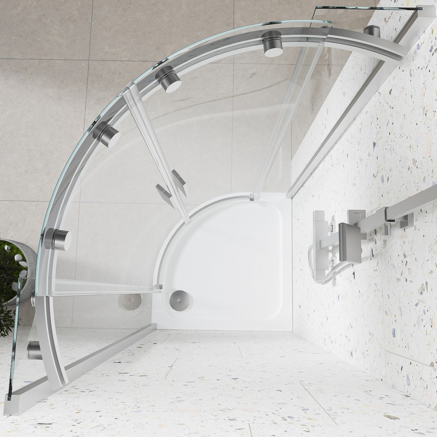 800mm Frameless Quadrant Shower Enclosure - Aquila