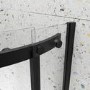 Grade A1 - Black 800mm Frameless Quadrant Shower Enclosure - Aquila 
