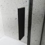 Grade A1 - Black 800mm Frameless Quadrant Shower Enclosure - Aquila 