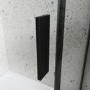 Black 8mm Glass Frameless Quadrant Shower Enclosure 900mm - Aquila