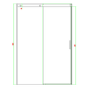 Chrome 8mm Glass Frameless Rectangular Sliding Shower Enclosure 1000x800mm - Aquila