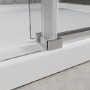 Chrome 8mm Glass Frameless Rectangular Sliding Shower Enclosure with Shower Tray 1200x900mm - Aquila