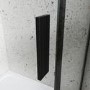 Grade A1 - Black 1200x800mm Frameless Rectangular Sliding Shower Enclosure - Aquila