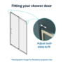 Black 8mm Glass Frameless Rectangular Sliding Shower Enclosure 1200x900mm - Aquila