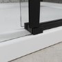 Black 8mm Glass Frameless Rectangular Sliding Shower Enclosure 1200x900mm - Aquila