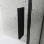 Black 8mm Glass Frameless Rectangular Sliding Shower Enclosure 1200x900mm - Aquila
