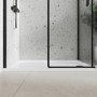 Black 8mm Glass Frameless Rectangular Sliding Shower Enclosure 1200x900mm - Aquila