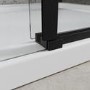 Black 8mm Glass Frameless Rectangular Sliding Shower Enclosure with Shower Tray 1400x800mm - Aquila