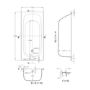 Grade A1 - 1600 x 700 Colt Single Ended Steel Bath with 0 Tap Holes