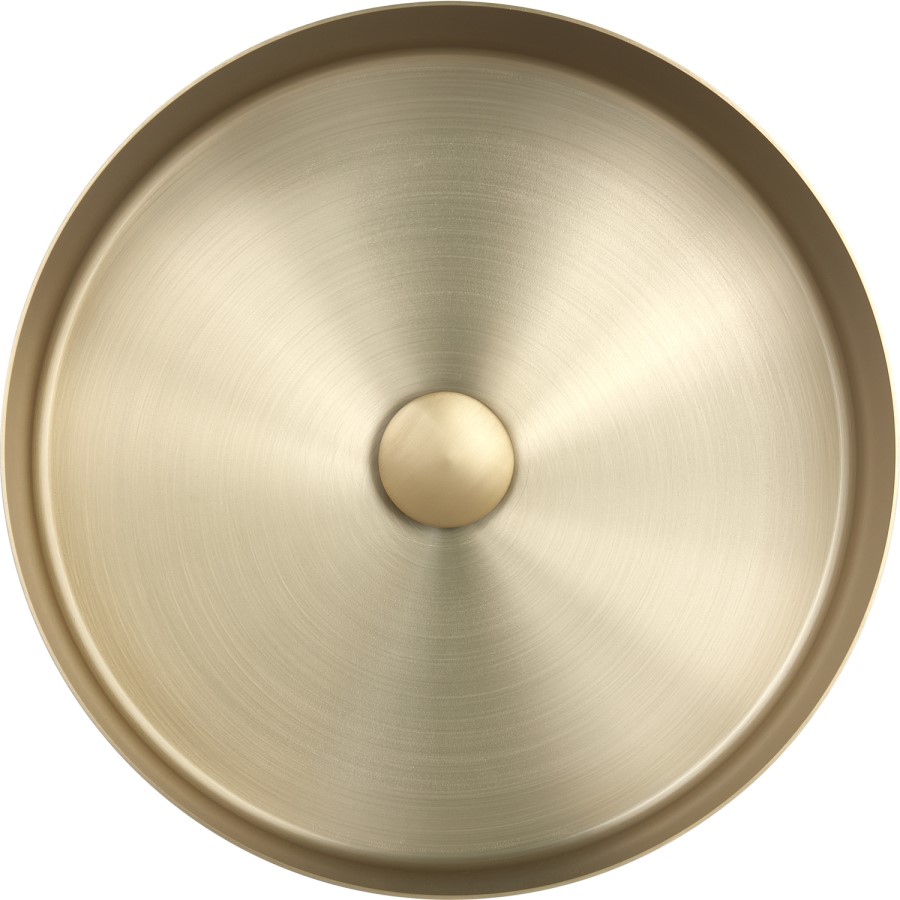Stainless Steel Brass Round Countertop Basin with Tall Mixer Tap - Zorah