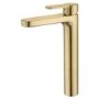 Stainless Steel Brass Round Countertop Basin with Tall Mixer Tap - Zorah