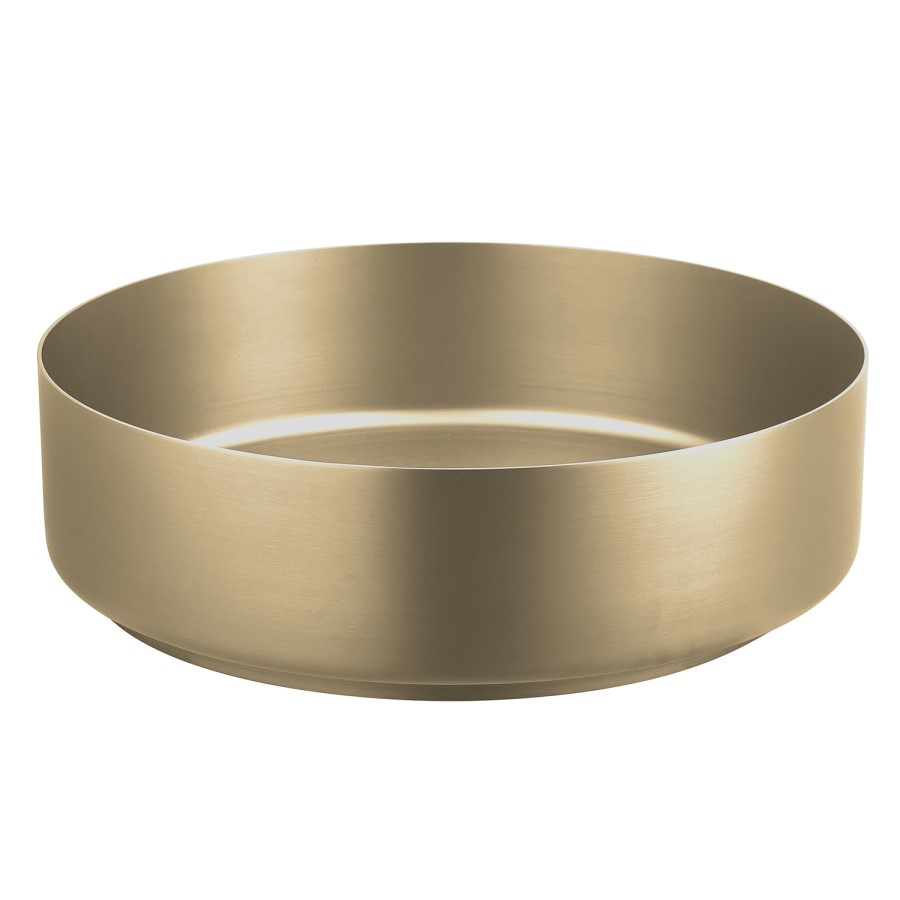 Stainless Steel Brass Round Countertop Basin with Tall Mixer Tap - Zorah
